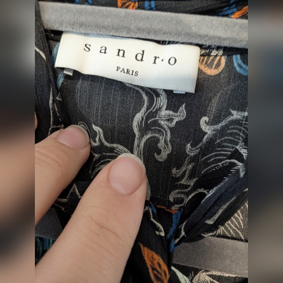 Sandro Paris Colchique Celestial Print Top - Picture 5 of 11